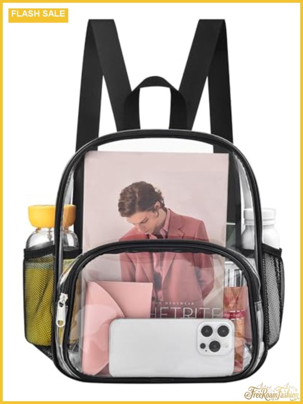 Clear PVC Backpack Stadium Approved Women Fashion Backpack